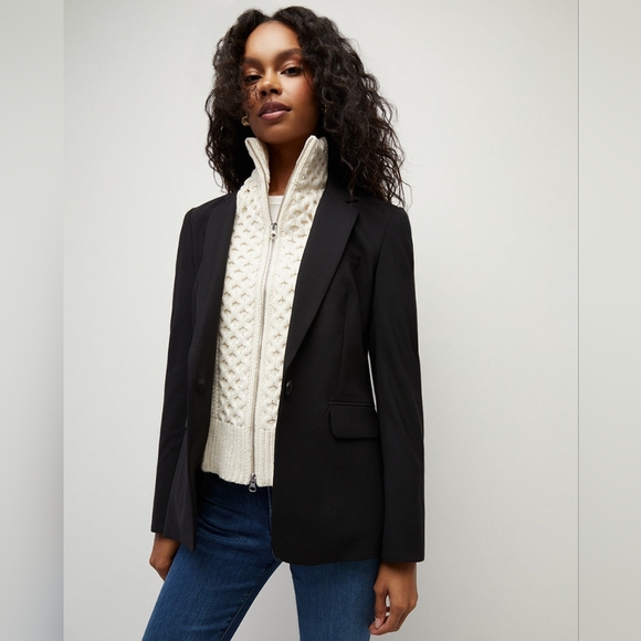 Veronica Beard "Classic Dickey Jacket" Blazer Wool BLUE Size 2 - Picture 2 of 16